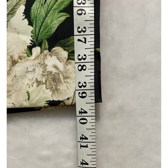 Karen Millen Womens Trousers Size 8 Black With White Tan Green Flowered - Picture 9 of 10